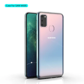 Case For Samsung Galaxy M30s TPU Silicio Aišku, Įrengtas Bamperis Soft Case for Samsung Galaxy M30s SM-M307FN Skaidrus galinis Dangtelis
