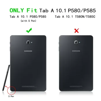 Case for Samsung Galaxy Tab A6 10.1 2016 P580 P585 SM-P585Y Funda Planšetinį kompiuterį 