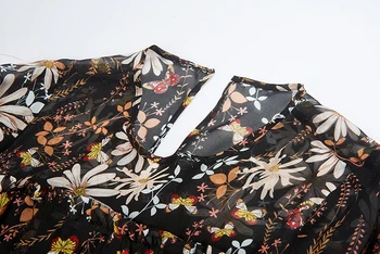 CISULI Šilko Šifono Suknelė Gryno Šilko Audinys Moterų Vasaros Suknelės Nauja Desigual Kvėpuojantis Anti-Alergijos Su Diržu