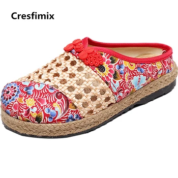 Cresfimix zapatos de mujer moterų atsitiktinis akių orui butas avalynė bateliai lady mielas plius dydis, raudoni bateliai, mėlyna kanapių batai c2152
