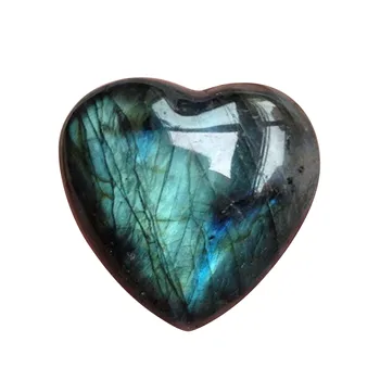 Crystal Labradoras Palmių Akmens Gydymo Pakabukas Širdies Formos Vandenyno Širdies Mėlyna Mėnulio Akmuo Kvarcas Akmuo, Akmenys Širdies Sandėlyje#