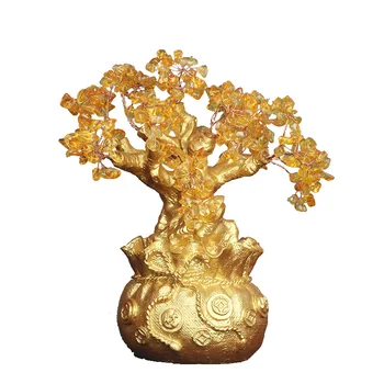 Crystal Pasisekė medžių figūrėlės amatai decoden miniatiūrinių sodo Kaimiškas Namų dekoro priedai modernus stalo apdailos