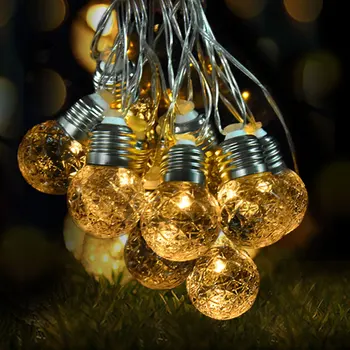 Crystal Skaidri Lemputės Saulės luminaria LED String Pasakų Žibintai Saulės Girliandas Sodo Kalėdų Helloween Lauko Dekoras