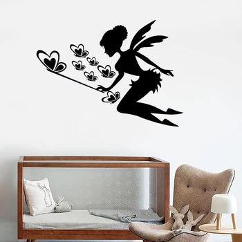 Cute Little Fairy Sienų Lipduko Vaikų kambarys Meno Aplikacijos kambarį miegamųjų Namo Apdaila Vinilo 