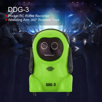 DDG-2/3 Protingas Smart Mini Pocket Balso Įrašymo RC Robotas Diktofonas Laisvai Wheeling 360 Sukimosi Rankos Žaislai Vaikams Įdomus Dovana