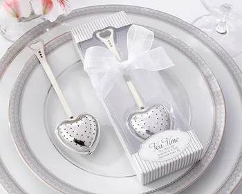 DHL Nemokamas pristatymas 100vnt vestuvių dovana TeaTime Širdies Arbata Infuser Malonę Teatime Dovanų Dėžutėje