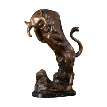 Didelis Wall Street Bulių Statula Bronzos Gyvenimo Dydžio Klasikinės Akcijų Rinkoje Įkrovimo Bull Gyvūnų Skulptūros Biuro Grindų Dekoras Didelis