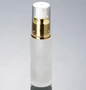 Didmeninė 30ML Matinio Stiklo Losjonas Siurblys Butelis 1 oz Aliuminio Siurblys Stiklo Butelis Kosmetikos Bakas