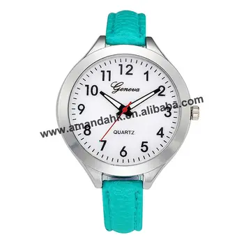 Didmeninė Moterų Mados Ženevos Odos Atsitiktinis Žiūrėti Karšto Pardavimo Moterų Moterų Laikrodis Plonas Dirželis Moterų Kvarco Suknelė Laikrodžiai