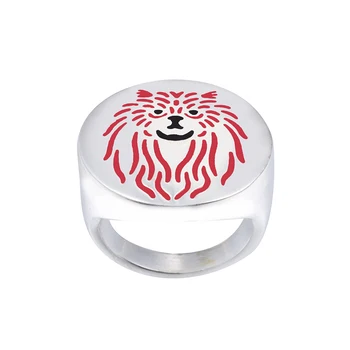 Didmeninė persų Katė su spalvų pasirinkimas emalio žiedas mylėtojams ir savininkams-unisex 12Pcs/Daug