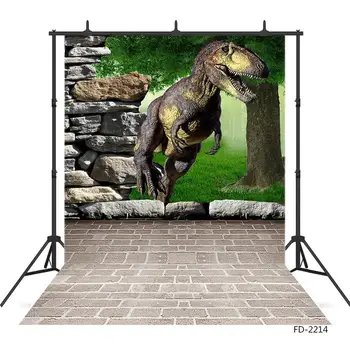 Dinozauras, Sienos Plytų, Grindų Fone Baby Shower Vaikų Gimtadienio Portretinės Fotografijos Fonas Foto Studija Rekvizitai