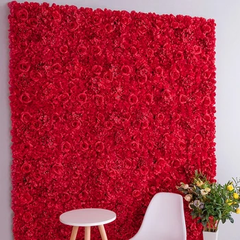 Dirbtinio Šilko Rožė Gėlių Sienų Apdaila Dekoratyvinis Vestuvių Dekoravimas Fonas 3 Spalvų