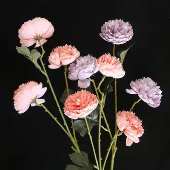 Dirbtinės gėlės netikrą 3 Lotoso gėlė, vestuves rudenį apdailos искусственные цветы тычинки для цветов #2S04