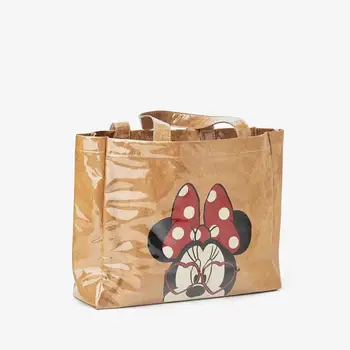 Disney Mickey mouse Animacinių filmų Tote Maišą, Plaunami Popieriniai Vandeniui Vienos Pečių Lady Maišelį Kraft Popieriaus, Pirkinių Krepšys