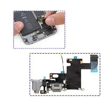 Doko Jungtis USB Duomenų Prievadas Suderinamas su iPhone 6 6plus 6S 6s plius Įkrovimo lizdas Flex kabelis