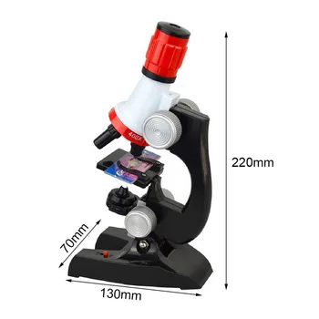 Dovanų Rafinuotas Biologinis Mikroskopas Vaikams, Vaikų Mikroskopo Rinkinys Lab LED mikroskopas 100X-400X-1200X Namų Mokyklos Švietimo Žaislas