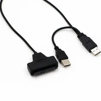 E5 Aukštos Kokybės USB 2.0 SATA 7+22Pin USB 2.0 Adapteris, Laidas 2,5 HDD Nešiojamas Kietasis Diskas