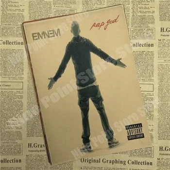 Eminem plakatas Eminemas Eminemas hip-hop Kraft rap reperis Senovinių plakatų paster sienų tapyba ir vidaus apdaila, 42*30cm