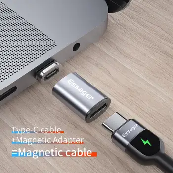 Essager Mini Magnetinio Kabelio Adapteris C Tipo Greito Įkrovimo Duomenų Perdavimo Konverteris Mirco USB C Laidas Laidai Adapteris, Skirtas 