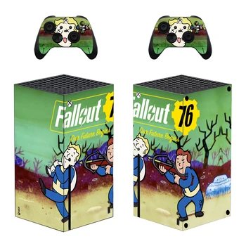 Fallout Stiliaus Xbox Serijos X Odos Lipdukas, skirtas Konsolės Ir 2 Kontroleriai Vinilo Decal Apsaugines Odos Stiliaus 14