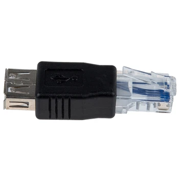 Female USB A Male Ethernet RJ45 Kištuko Adapterį, Naujas