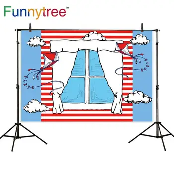 Funnytree automobilių skrybėlę šalis fone Aitvaras lango užuolaidėlė Baby shower gimtadienio apdailos reklama fone fotografijos studija