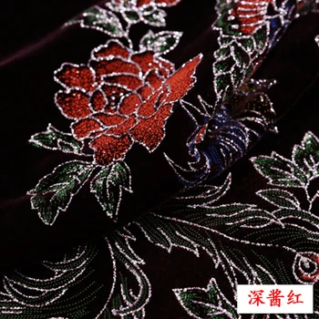 Gamtos Mulberry Bronzos kinų šilko, aksomo audinio, kurį metrų high-end cheongsam drabužiai suknelė aksominė medžiaga didmeninė medžiaga