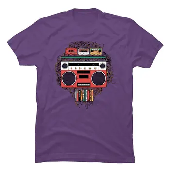 Garso Magnetofonas Radioinactive Retro Tee Marškinėliai Kasetės Įrašo Mašina Individualų Marškinėlius Medvilnės O-Kaklo Vyrų T-Shirt