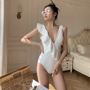 Gegužės Moterų Paplūdimio Plius Dydis Vienas Gabalas Seksualus Bikini Maudymosi Kostiumėlį, Kostiumą, Naujasis Fondas 2020 Korėja Karšto Maudymosi Tvirtą Poliesterio Siera Banglentininkas