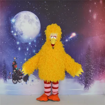 Geltona Plunksna Sponge Kūno Suaugusiųjų Didelis Paukštis Talismanas Kostiumai Juokinga Talismanai Fancy Dress Cosplay Temą Mascotte Karnavalas Kostiumas
