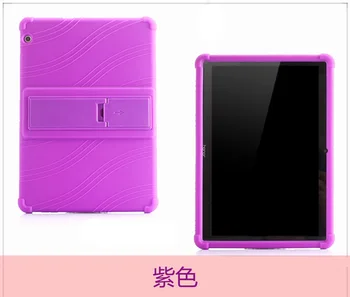 Gumos Atveju, Huawei MediaPad T3 10 MAA-W09 MAA-L09 MAA-L03 Tablet Sustorėjimas, atsparus smūgiams Silikoninis Stovėti Funda Padengti +Filmas +Rašiklis