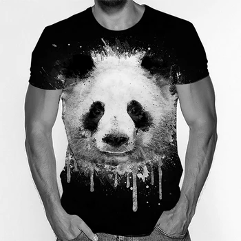 Gyvūnų pasaulyje 2020 m. Vasarą Punk t shirt Vyrai Liūtas 3d Spausdinimo T-Shirt Harajuku Trumpas Rankovės Šuo Spausdinti Tshirts streetwear Tee Viršūnės