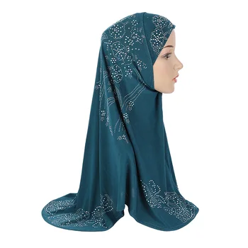 H968 vėliau kaip musulmonų momentinių hijab su daug cirkonio islamo šalikas traukti skarelė arabų skrybėlės