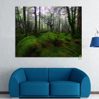 HD 3D Spausdinimo Žalia Miško Atspalvių Pavasario Kraštovaizdžio Tapyba ant Drobės, Sienos Meno Nuotrauką Gyvenamasis Kambarys Sofos, Namų Dekoro Plakatas
