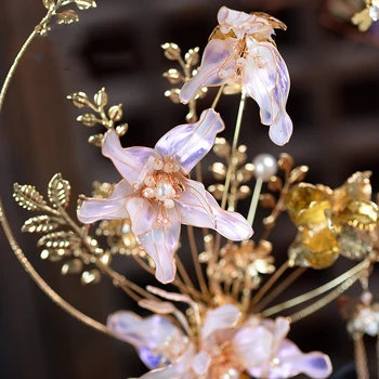 HIMSTORY Kinų Stiliaus Nuotakos Ventiliatorius Turas Gėlių Vestuvių Puokštė Derliaus Drugelis Tuščiaviduriai Nuotaka Vertus Gerbėjai Lydinio Puokštės
