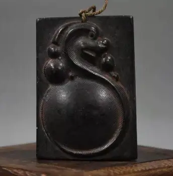 Hongshan kultūros archaize juodasis geležies meteoritas dragon bi statula #2