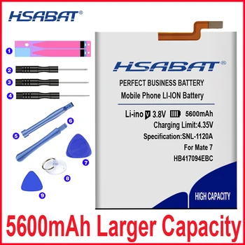 HSABAT HB417094EBC 5600mAh Baterijos Naudojimo Huawei Ascend Mate 7 Baterija Mate7 MT7 TL00 TL10 UL00 CL00 Baterija