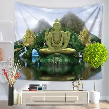 Indijos Gobelenas Atspausdintas Paveikslas Budos 150x130cm Sienų Apdaila, Antklodė, Kilimų Mandala Gobelenas Sienos Kabo Dropshipping