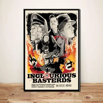Inglourious Basterds Quentin Tarantino Klasikinis Filmas Derliaus Bradas Pittas Meno Drobė, Tapyba, Plakatas Sienos, Namų Dekoro