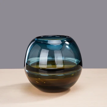 Išskirtinį fantazijos venų stiklo gėlių vaza Gyvenimo kambario baldai Stilingas šiuolaikinio meno vaza apakinti 