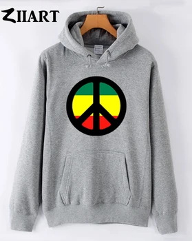 Jamaika taikos simbolis, ženklas, didžiosios Britanijos branduolinio nusiginklavimo judėjimo pora drabužius, merginos, moteris, moteris rudens-žiemos vilnos hoodies