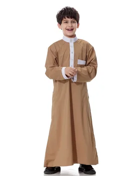 Jubba Thobe Už Berniukas, Vaikai, Vaikų, Paauglių Arabų Dubajus Oficialų Musulmonų Apdaras Ilgai Medvilnės Drabužius Islamo Kaftan Abaja Malda Dėvėti