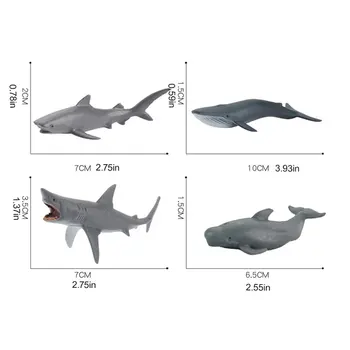Jūrų Biologinių Modelis Ocean Gyvenimo Žaislas Švietimo Jūros Gyvūnų Banginis Ryklių Aštuonkojai Žuvų Pingvinas Žaislai Vaikams, Vaikams, Dovanų Puošimas