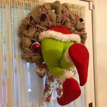 Kalėdų Dekoracijas Namuose Kabantys Pakabukai Kalėdų Girliandas Nepriklausomo Durų naujas Vainikas Hoopas Kabinti Ornamentu