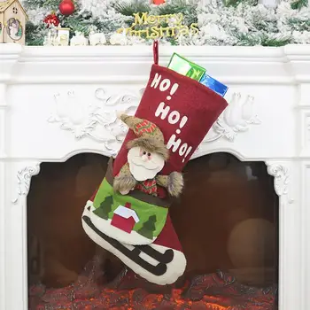 Kalėdų Dekoracijos Kalėdų Kojinės Santa Kalėdų Papuošalai Pakabukas Saldainių Maišelį, Kalėdų, Naujųjų Metų Namo automobilių stilius