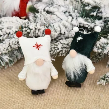 Kalėdų Gnome Santa Lėlės Apdailos Kabantys Papuošalai Atostogų Dekoracija Namuose Kalėdų Pakabučiai Lašas Papuošalų 1
