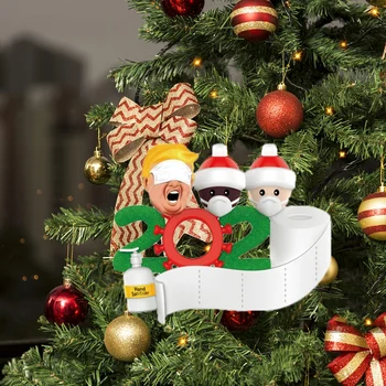 Kalėdų Kabinti Ornamentu 2020 Išgyveno Šeimos Kalėdų Medžio Karolius, Kalėdos Pakabukas Ir Upuść Šalių Papuošalų Už Vestuvėms