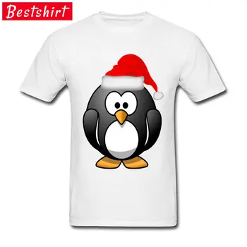 Kalėdų Pingvinas Mielas Animacinių filmų Tee Marškinėliai Studentų Normalus Rankovės Whirt T Shirts Juokingas JAV Armijos Aukštos Kokybės Prekės T-Shirt Vyrai