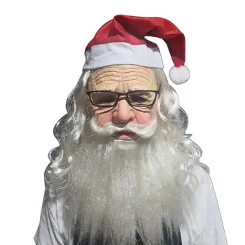 Kalėdų Silikono Galvos Apdangalai Santa Claus Juokinga Kaukė Suaugusiųjų Cosplay Veiklos Rekvizitai Atostogų Šalis, Kalėdų Dekoracijos