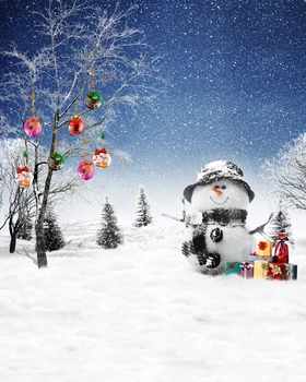 Kalėdų vinilo audiniu žiemos medžio sniego naujagimių sniego fotografijos backdrops vaikams, kūdikių foto studija, portreto fonas